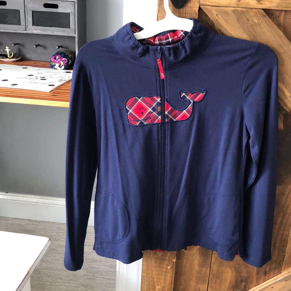 NWT Girls Plaid Vineyard Vines Zip Up Jacket-14